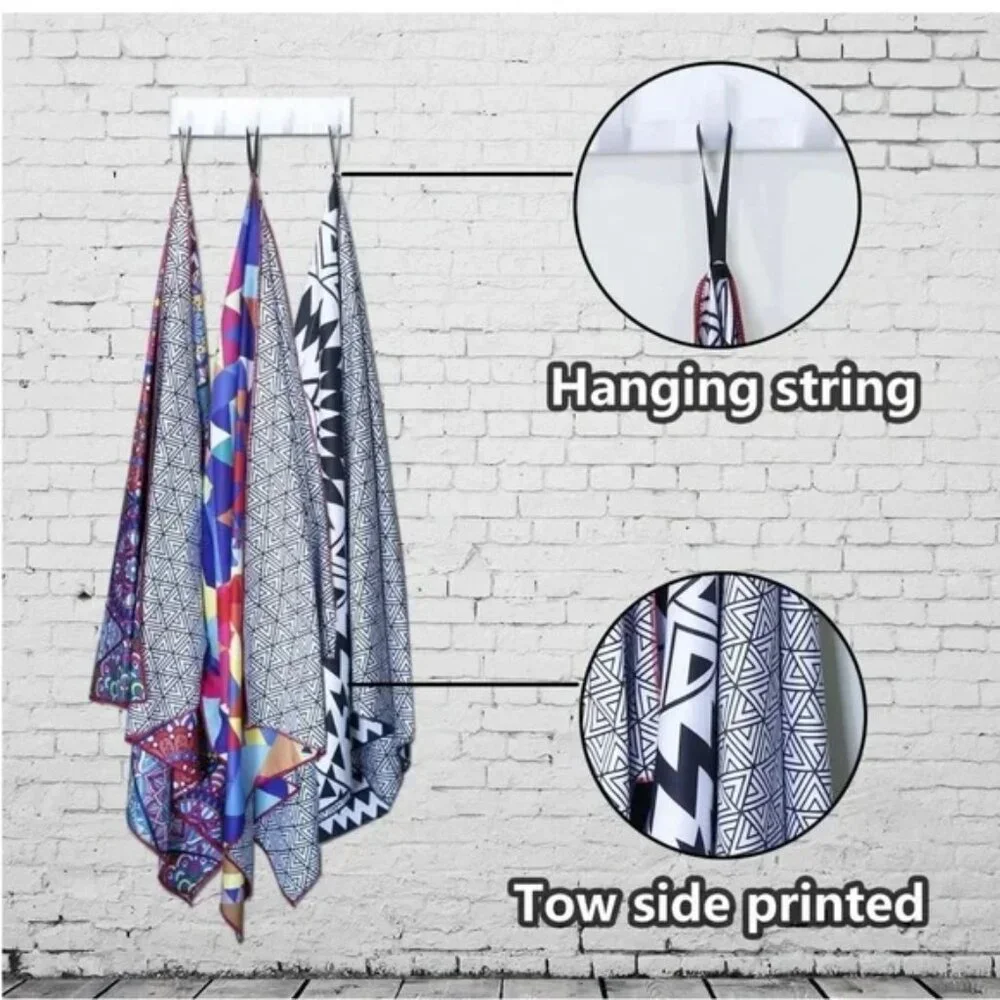Blanket - Microfiber Towel Geo Oversized 72X74 Beach Camp Picnic Quick-Dry New
